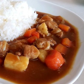 D16 Curry Pork Rib Rice + Soup 咖喱排骨饭和汤